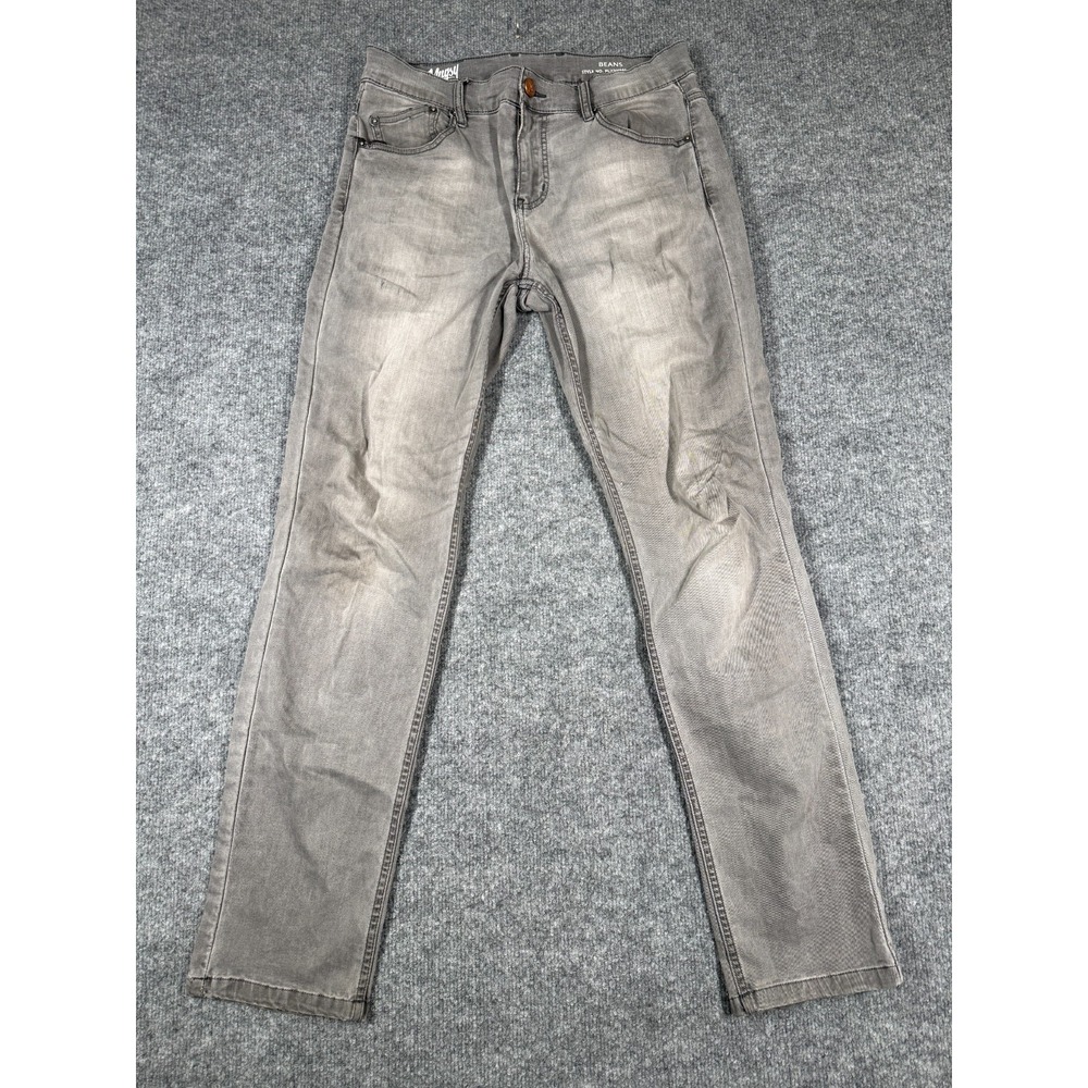 Mugsy Jeans Mens 31x32 Gray Denim Cotton Stretch Beans Slim Fit Everyday Wear